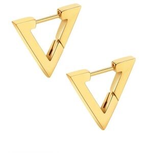 Gold Triangle Earrings